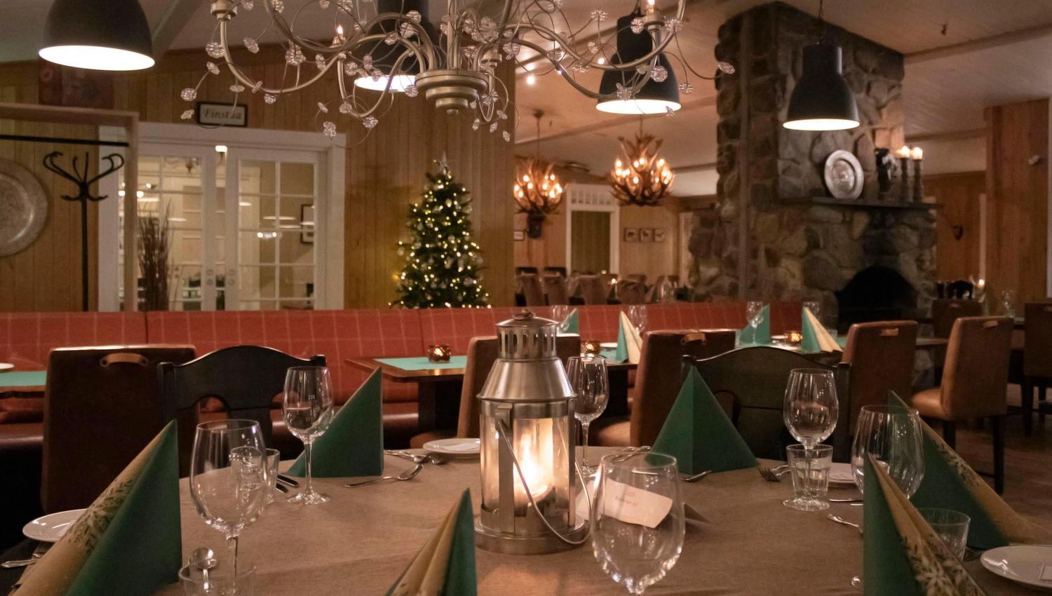 A table set for a dinner party.