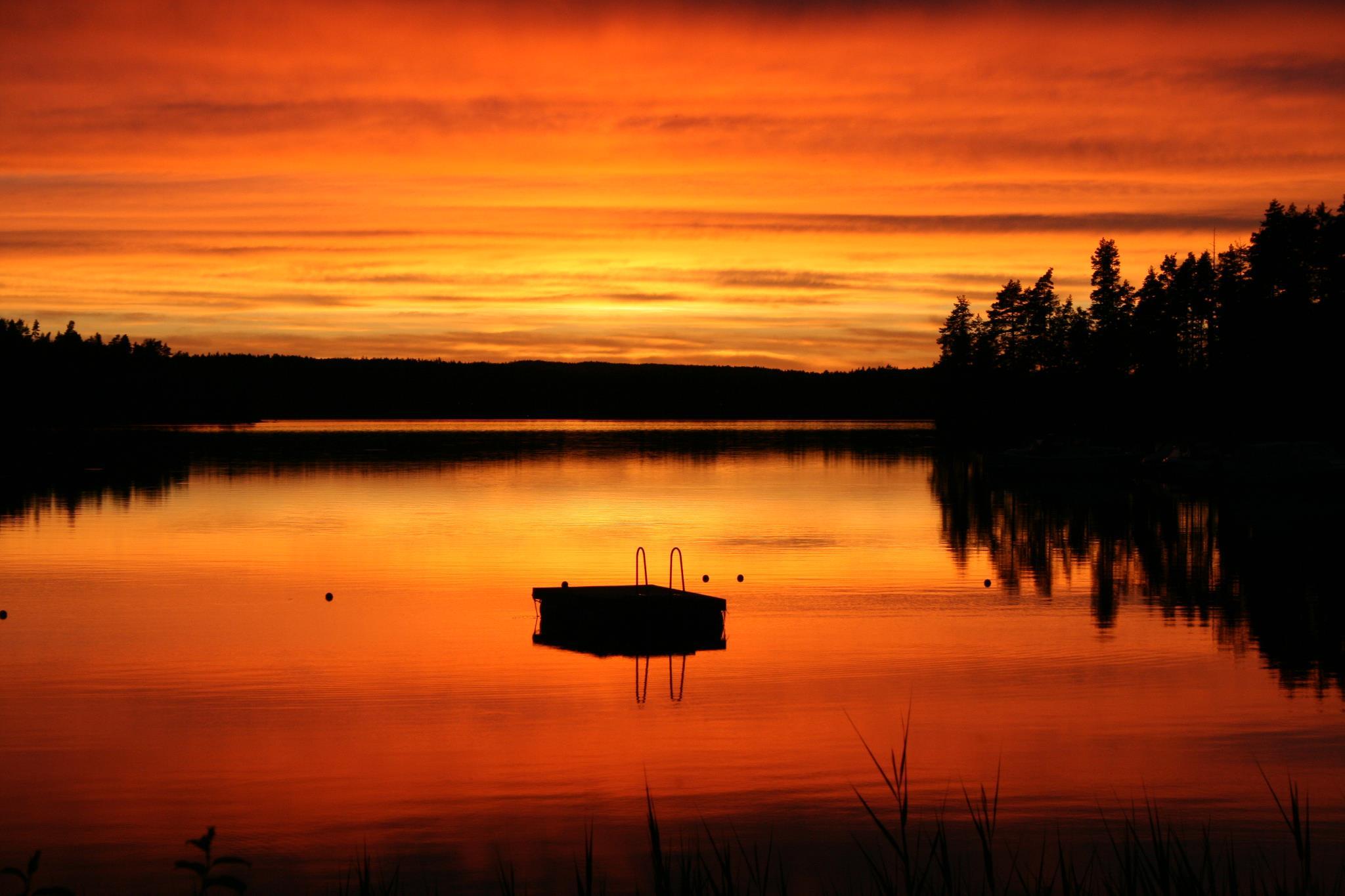 badeplass i sol ned gang
