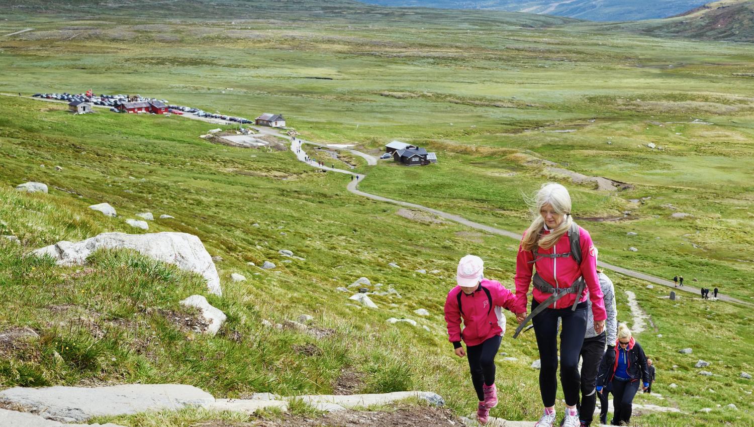 Hiking the Prestholt stairs with children