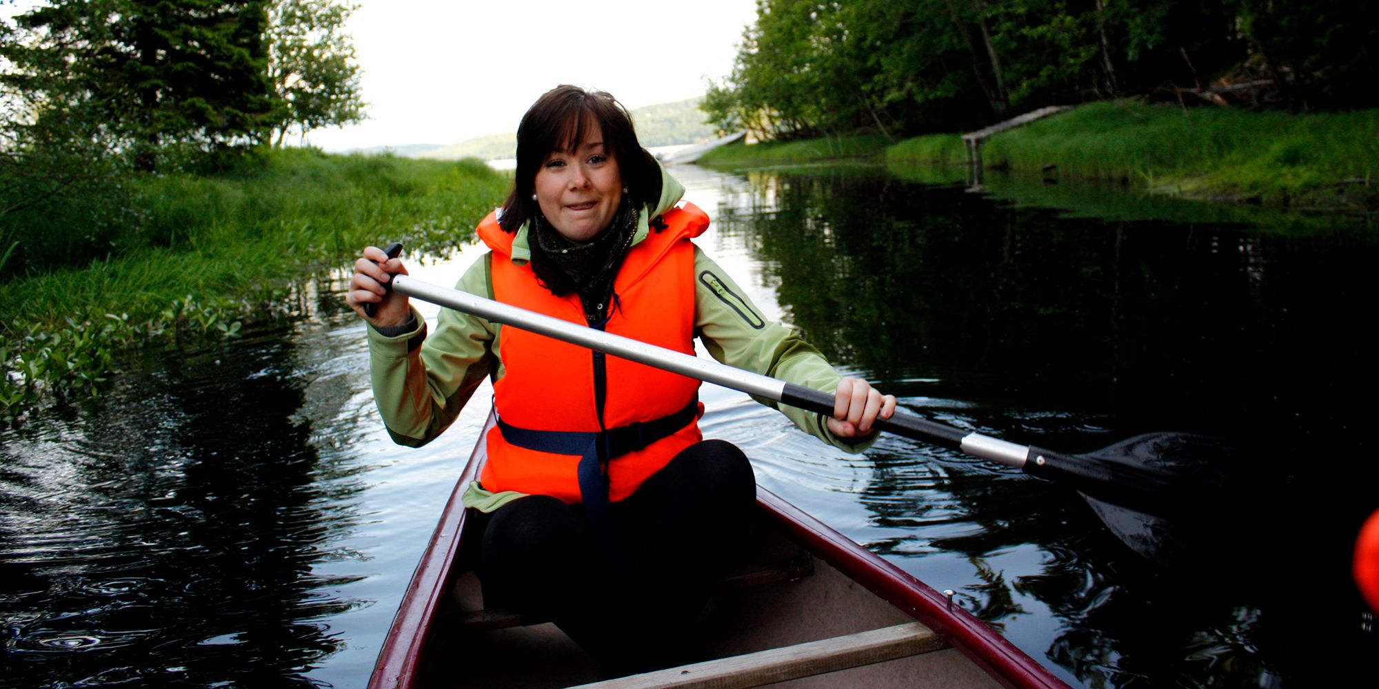Canoeing at Lake Snåsa by Føllingstua