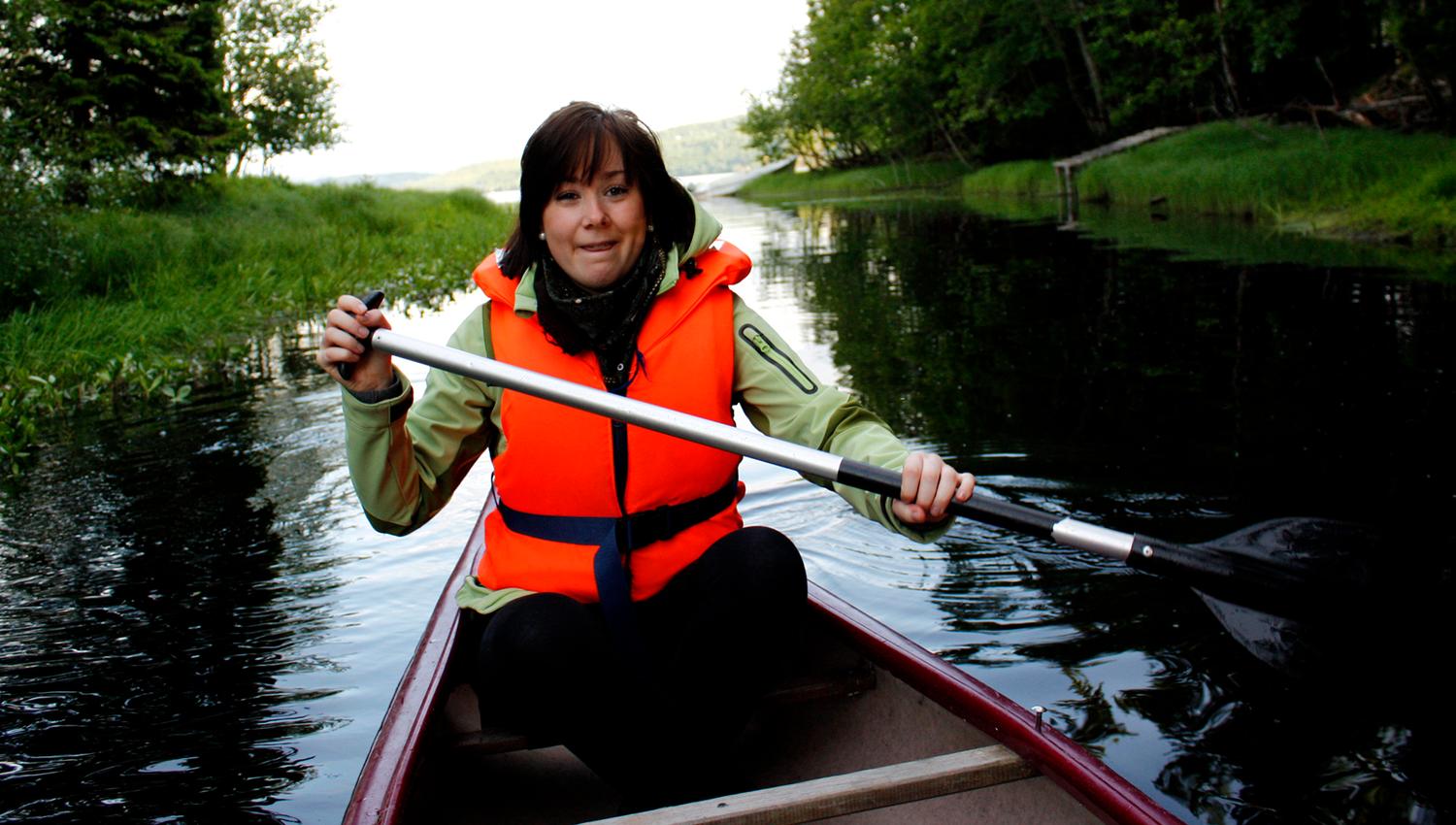 Canoeing at Lake Snåsa by Føllingstua
