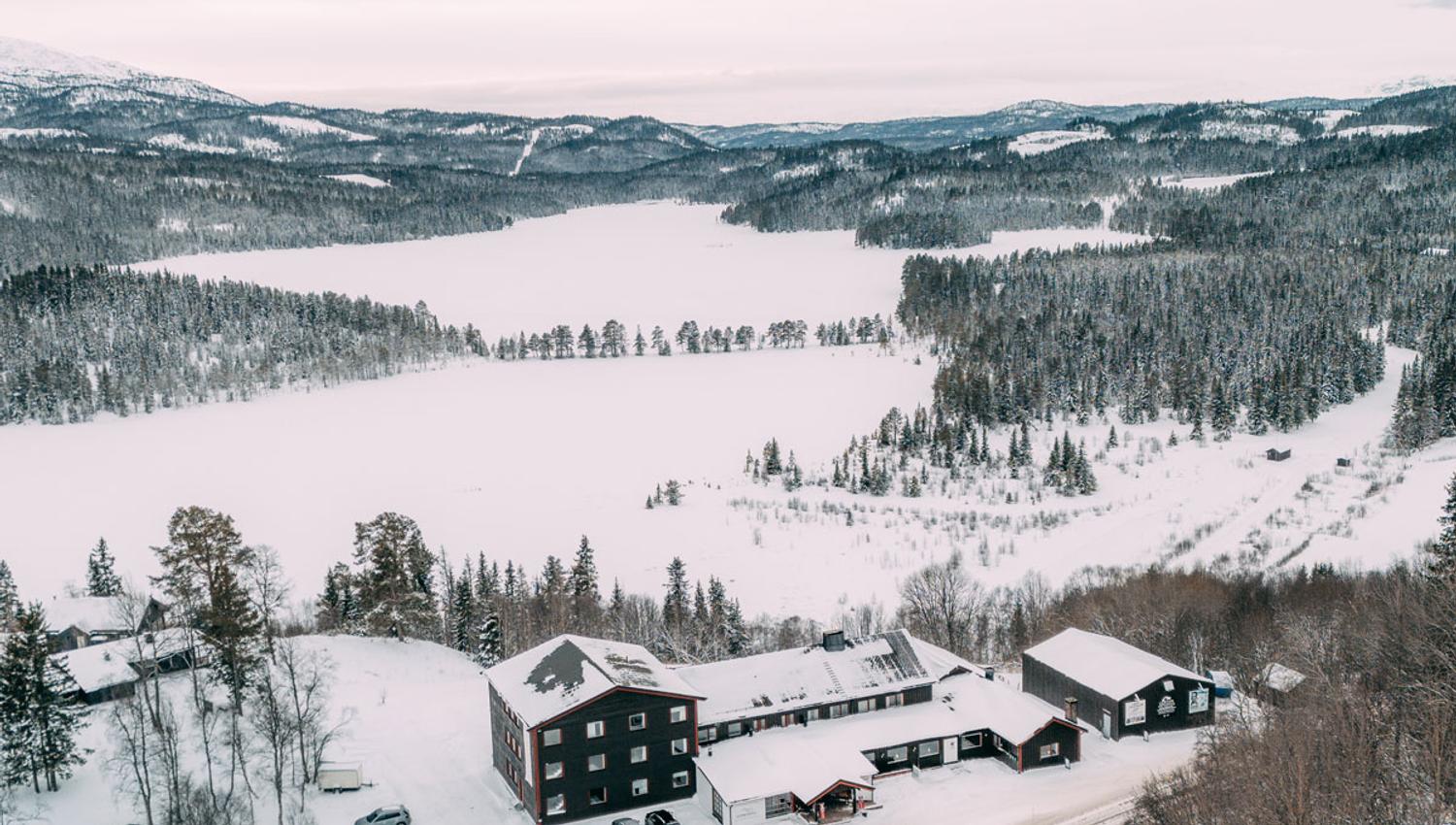 Austbø Hotell i vinter