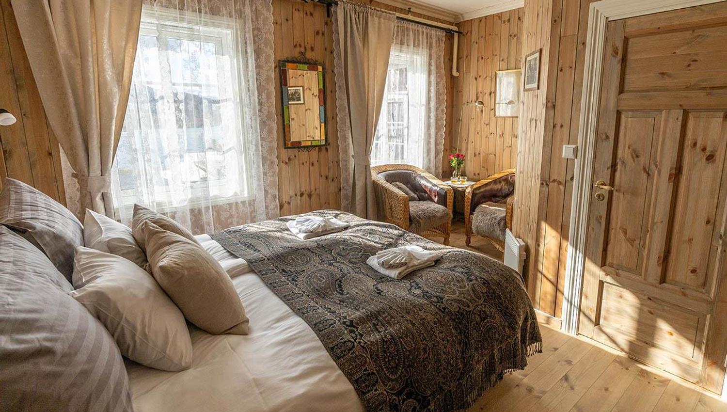 Et av de flotte erverdige hotellrommene som har blitt pusset opp.