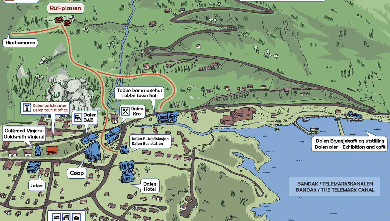 map of Dalen