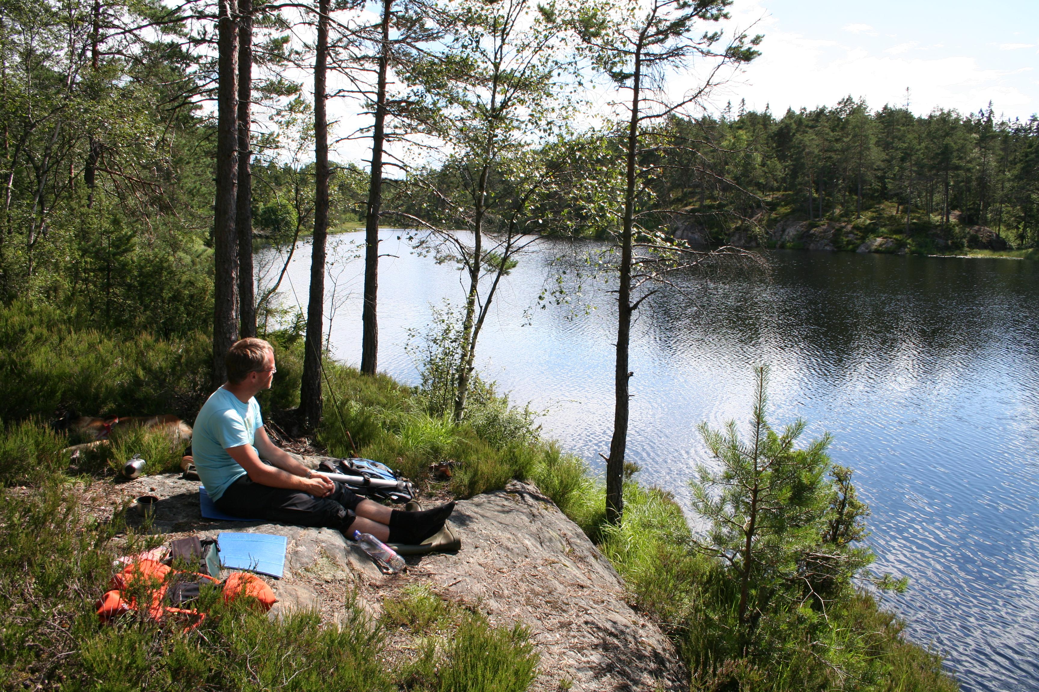 Mann raster ved Litjern