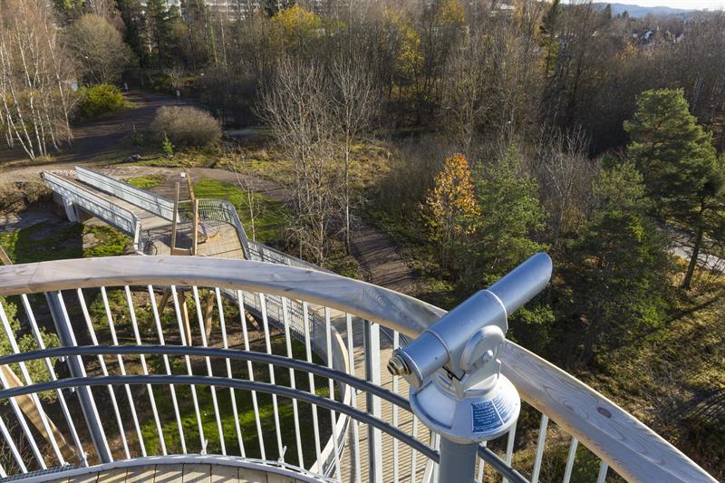 utsiktspunkt med teleskop