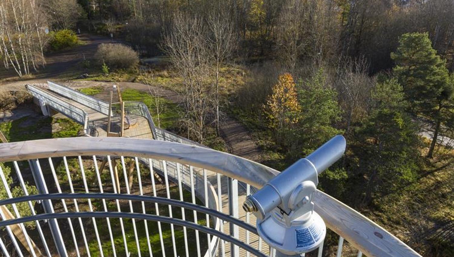 utsiktspunkt med teleskop
