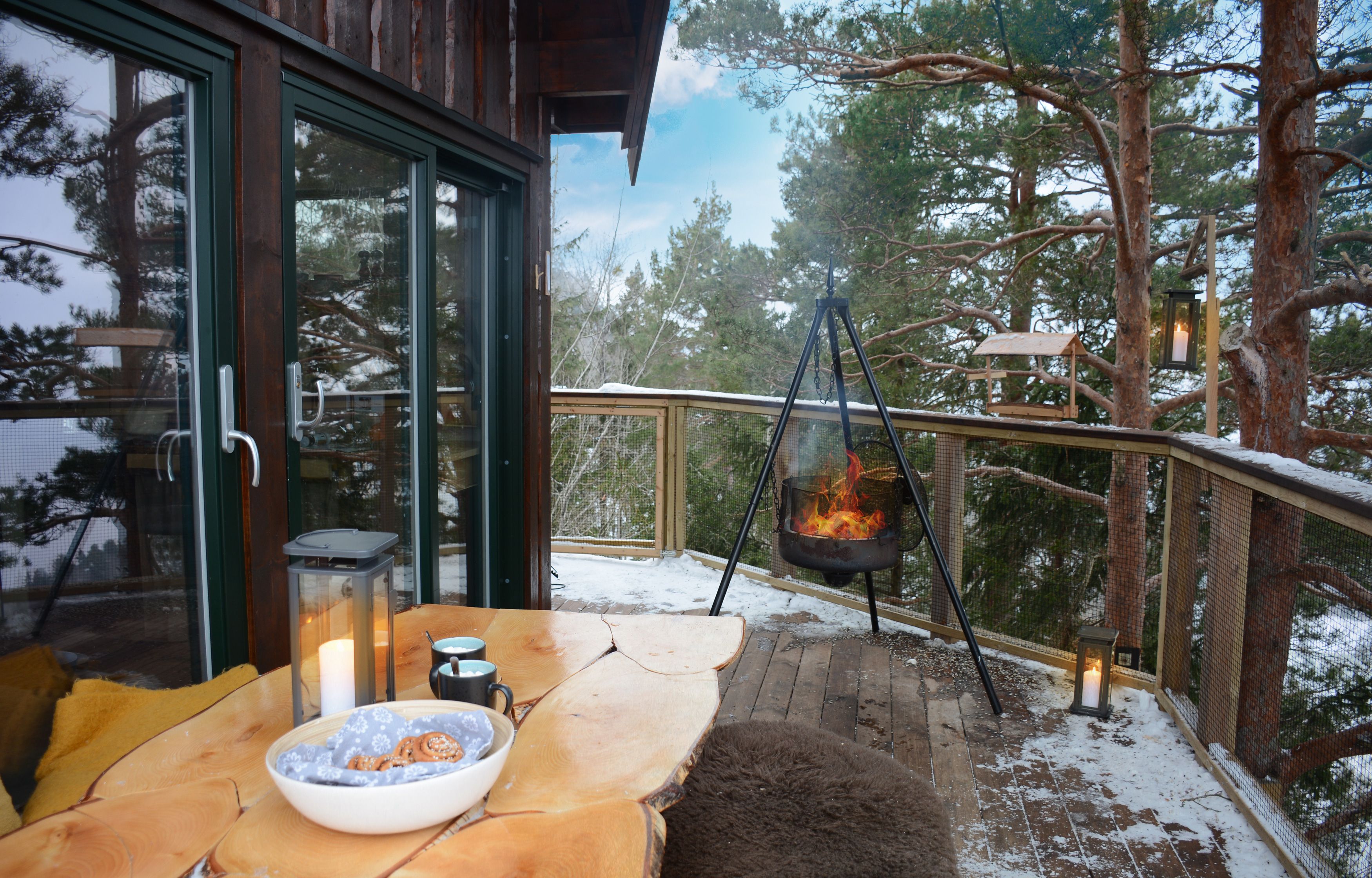 Uteområdet på vinteren