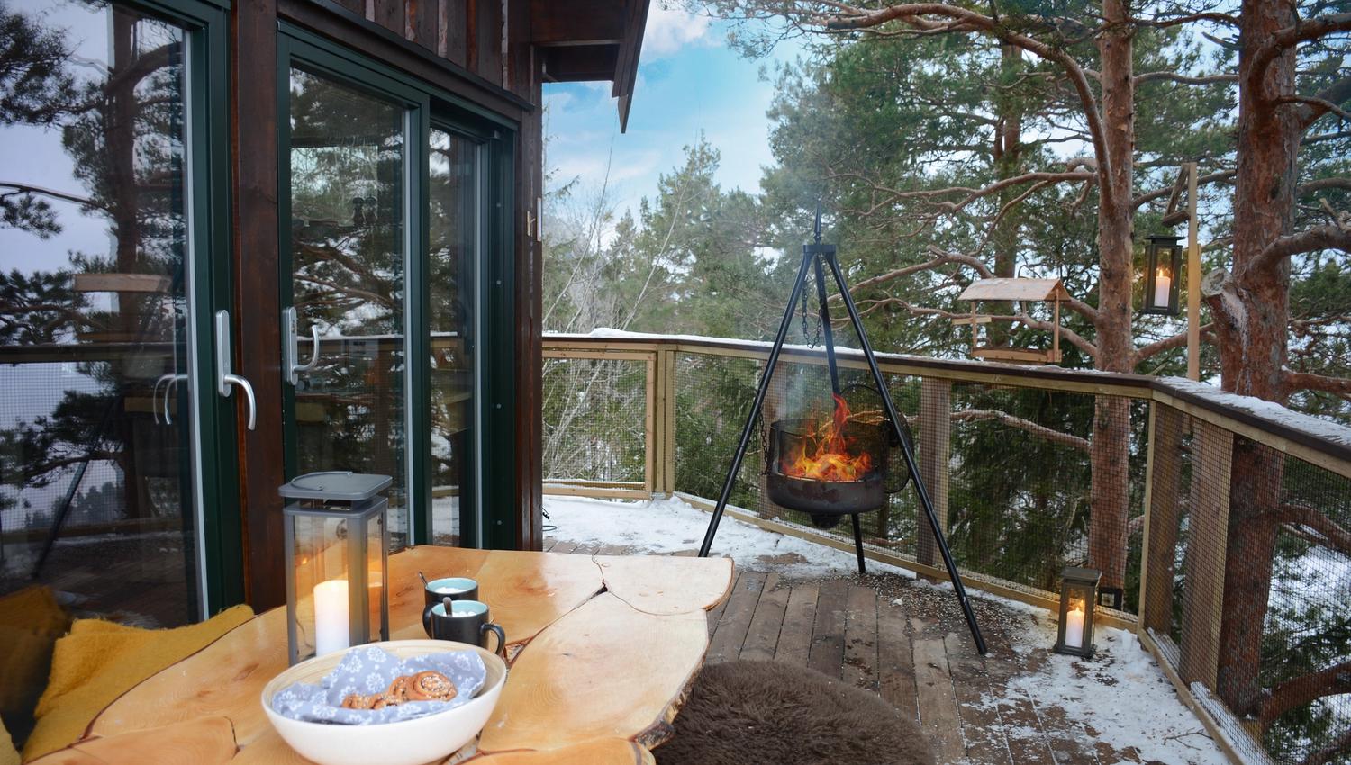 Uteområdet på vinteren
