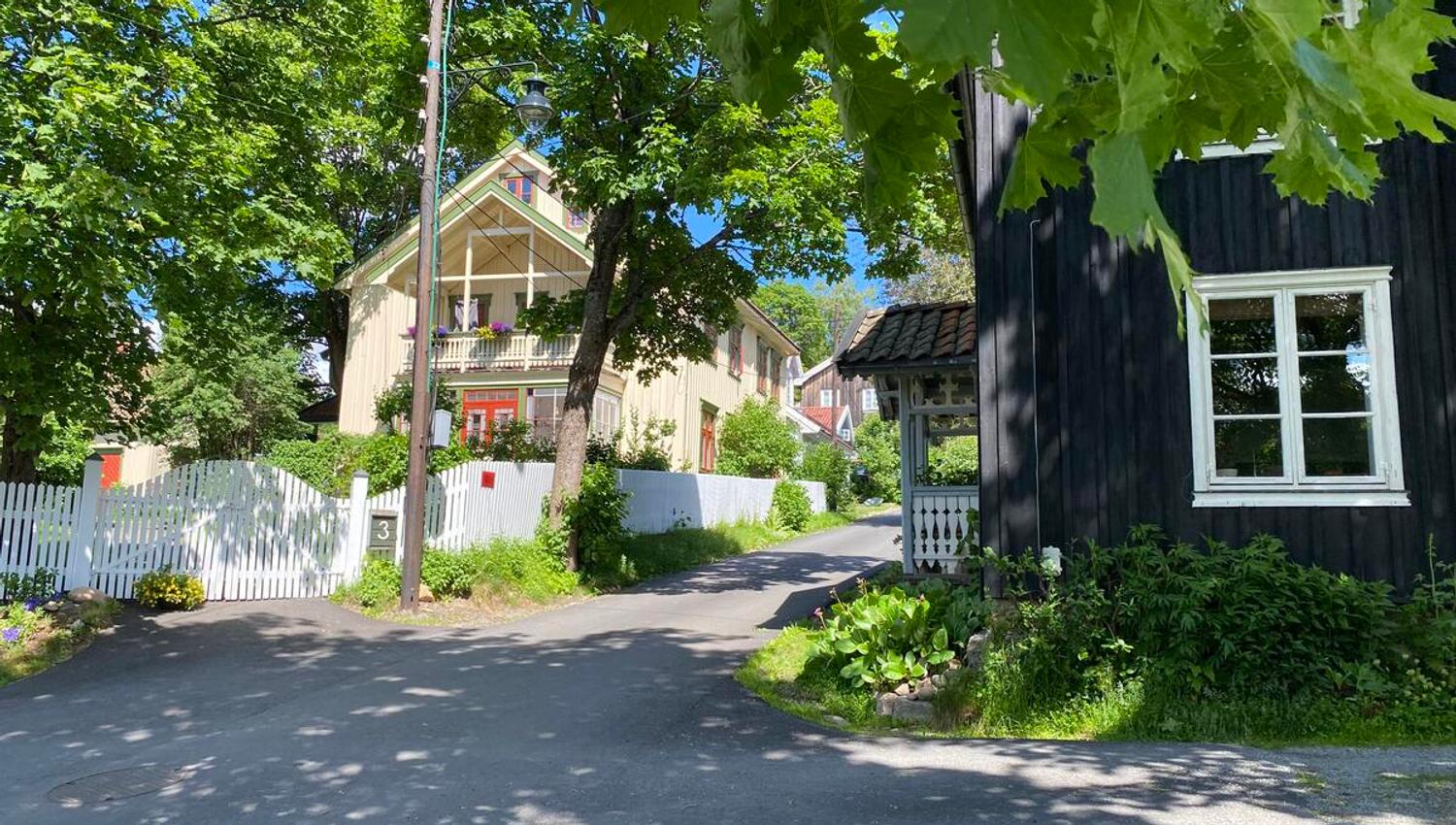 Øvrebyen i Kongsvinger, opp mot gamle sjukehuset