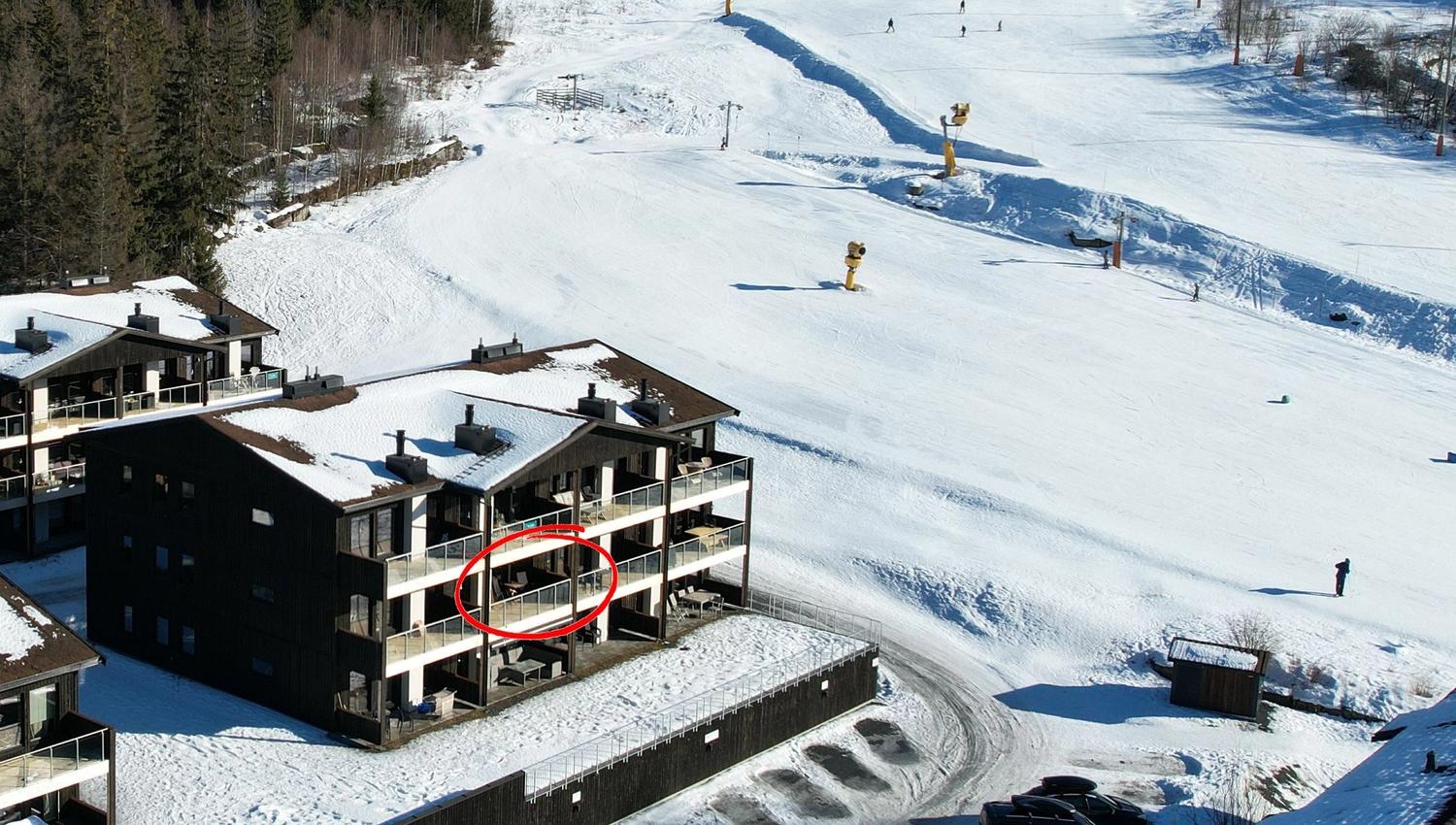 Hafjelltunet right by the ski slope.