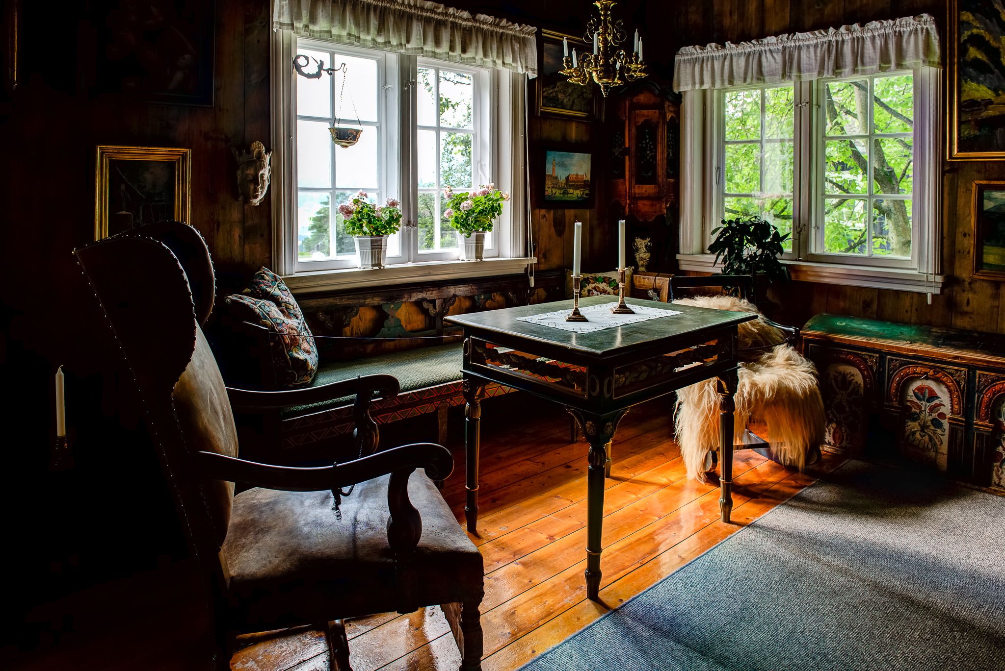 Living room at Bjerkebæk