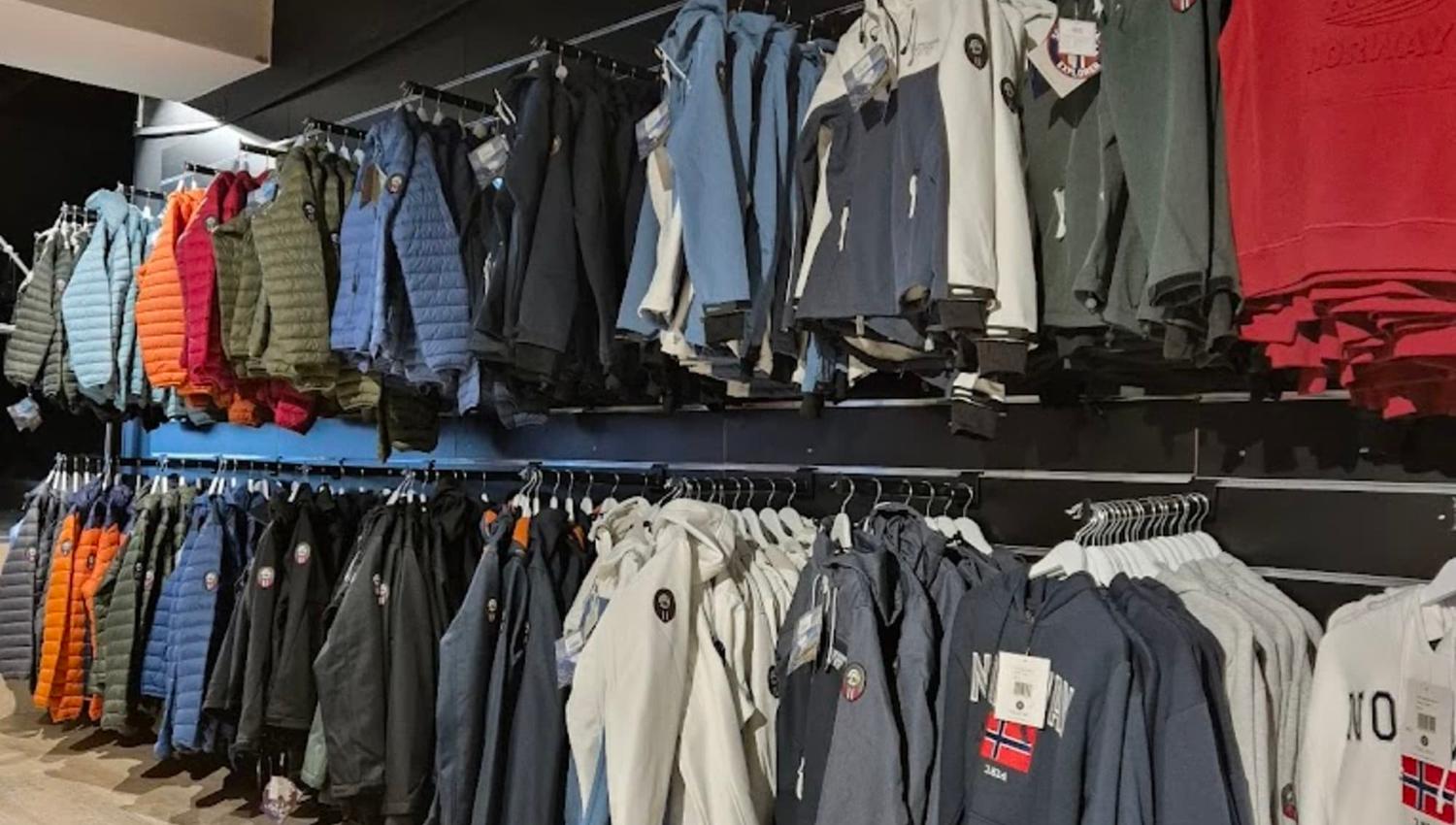 Large selection of down jackets, shell jackets, and more