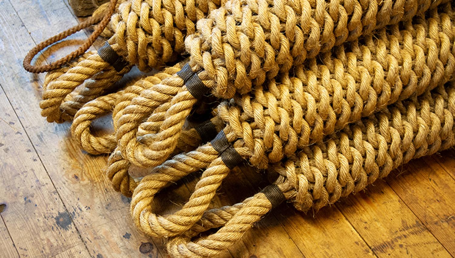 Completed rope fenders made at Hardanger Maritime Center.