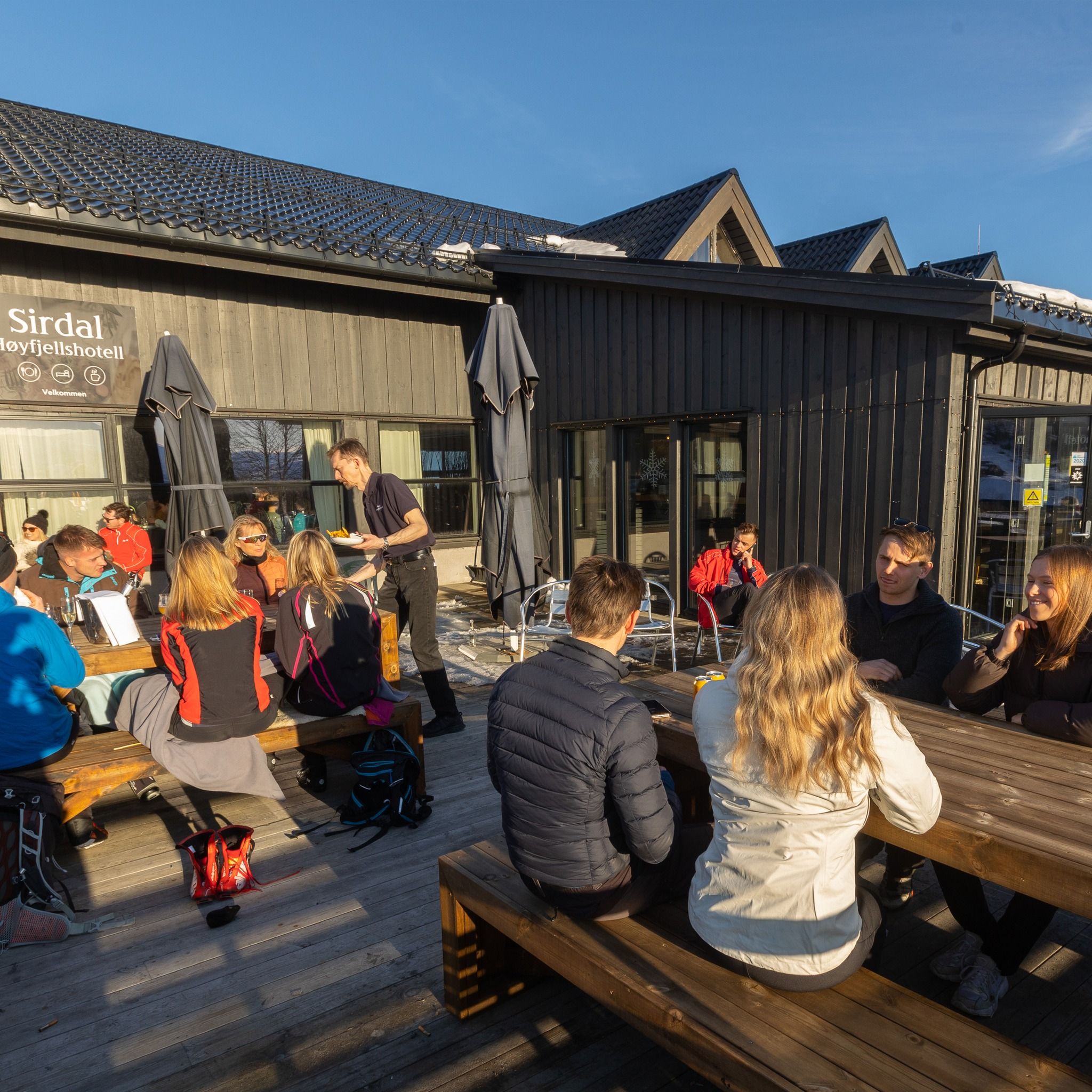 Socialise with friends and family on the outdoor terrace