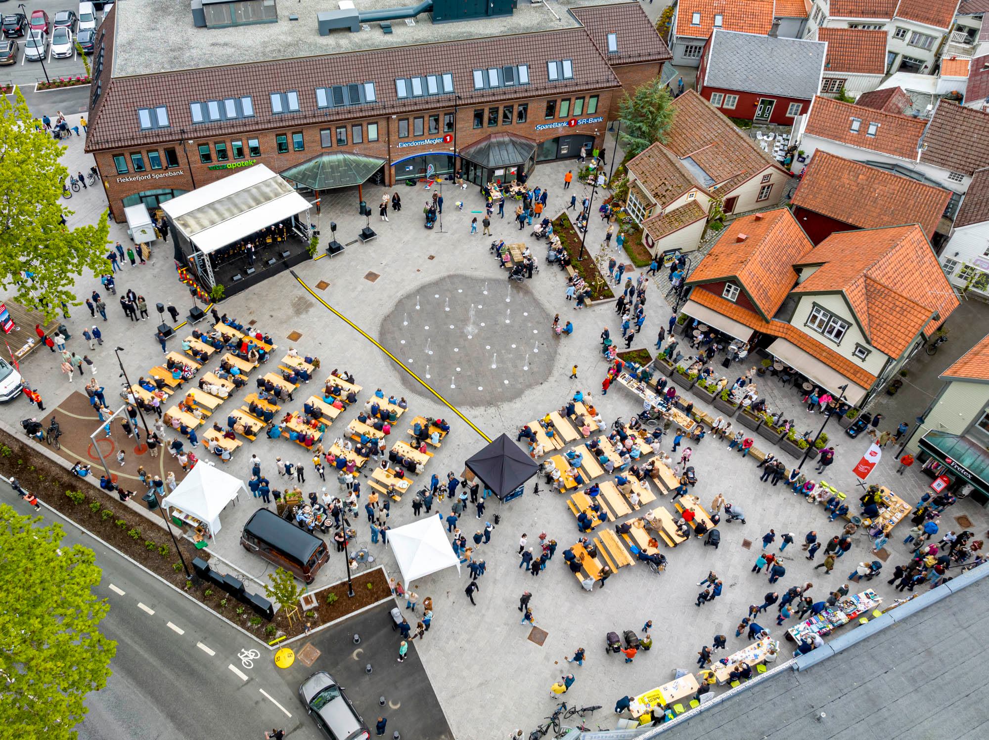 Egersund wooden houses and city atmosphere