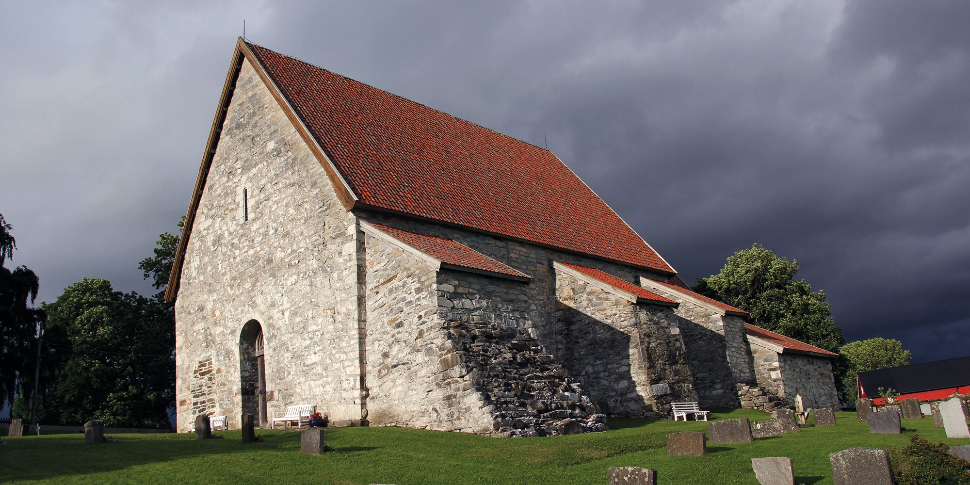 Sakshaug Old Church - mediaval church along the Golden Road in Inderøy
