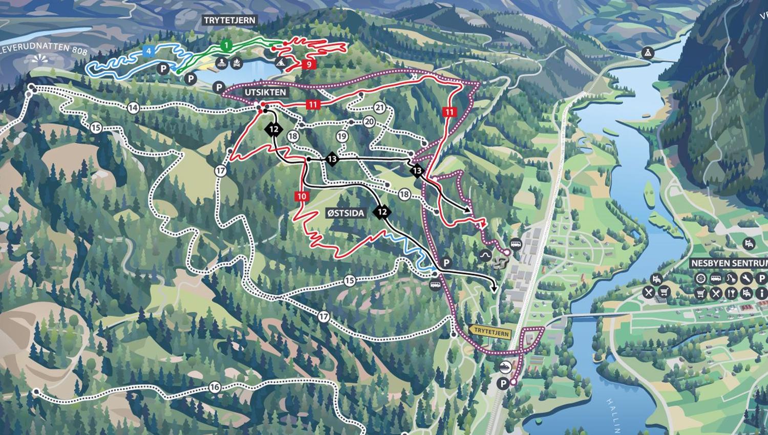 Trail Map Nesbyen