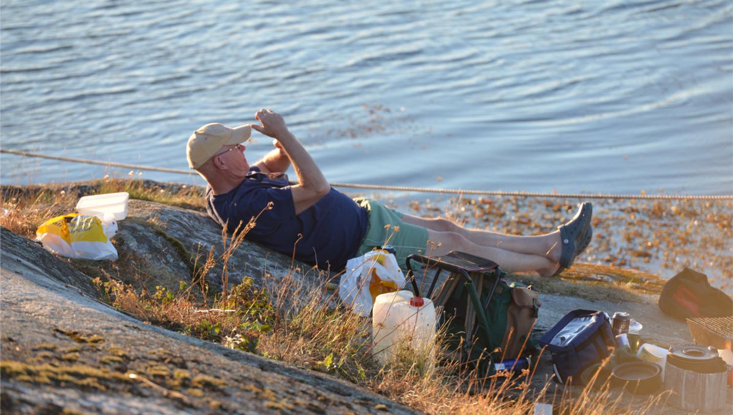 Ingen grunn til å stresse. Brentholmane.