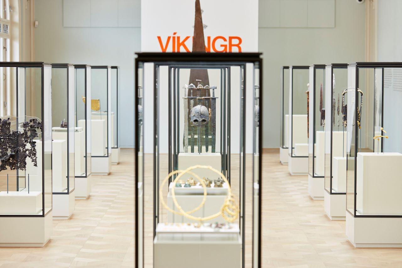 Various artefacts on display in the "Vikingr" exhibition.