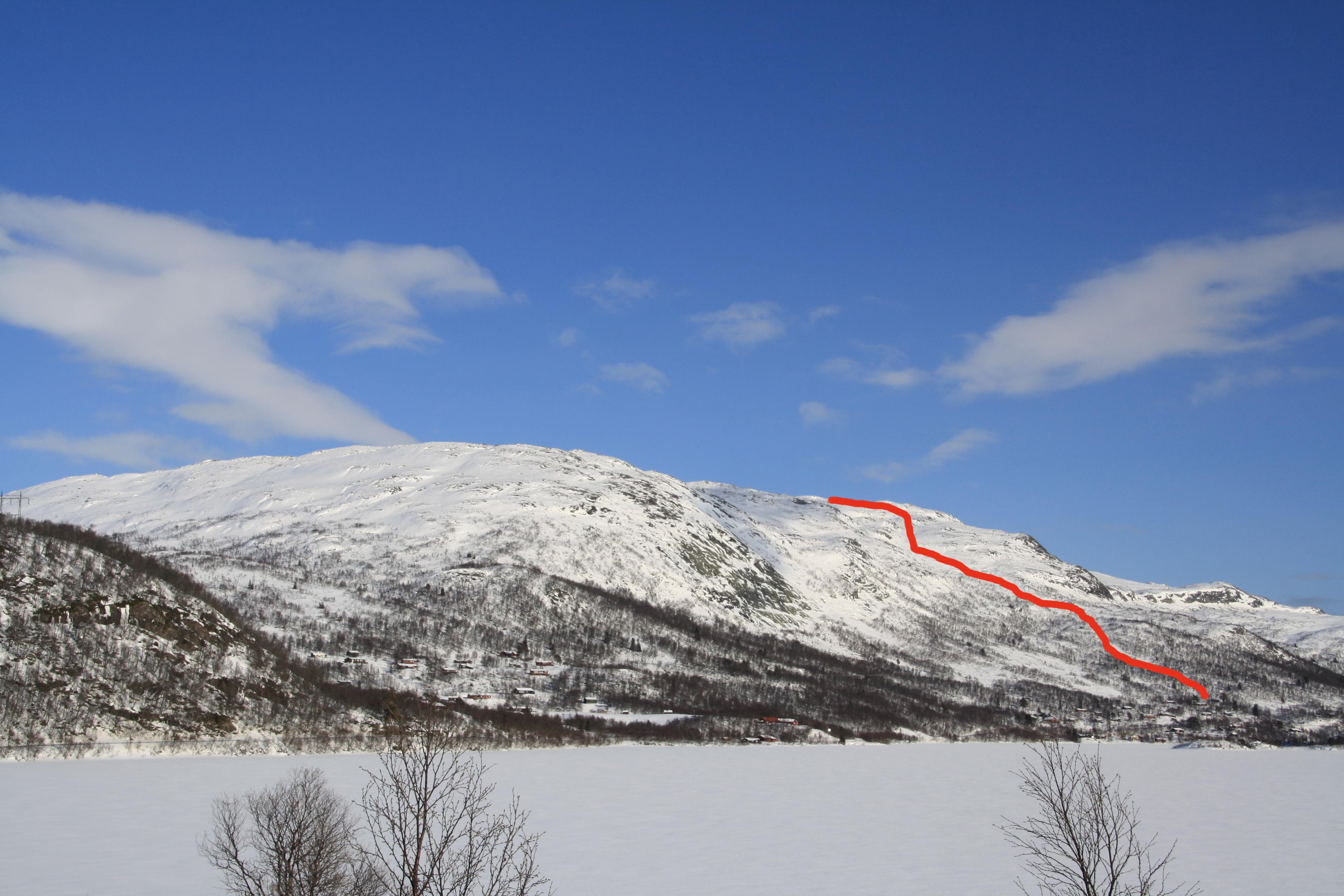 Lengre og brattere variant av Holfjell