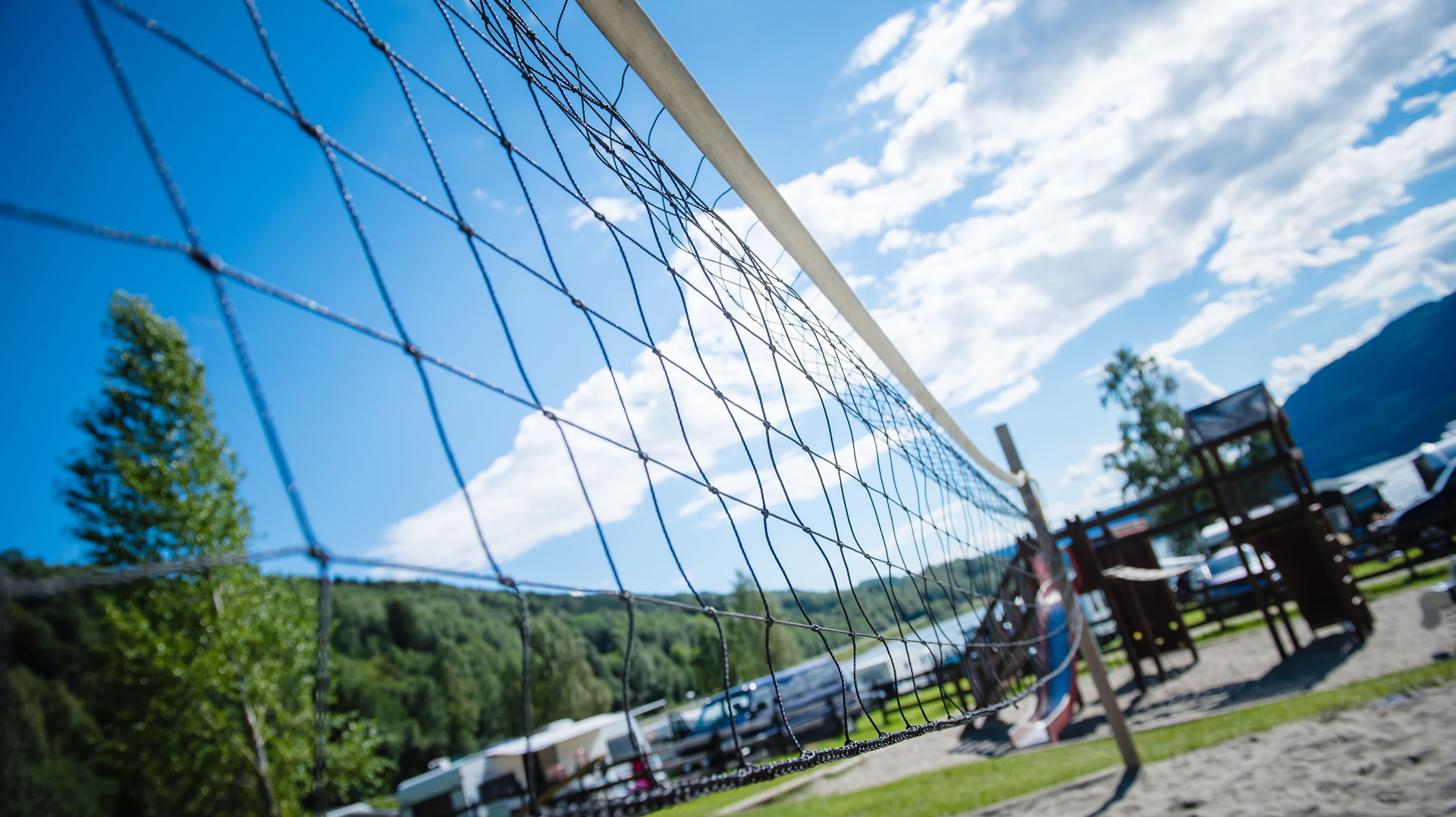 Volleyball field at Mageli Camping