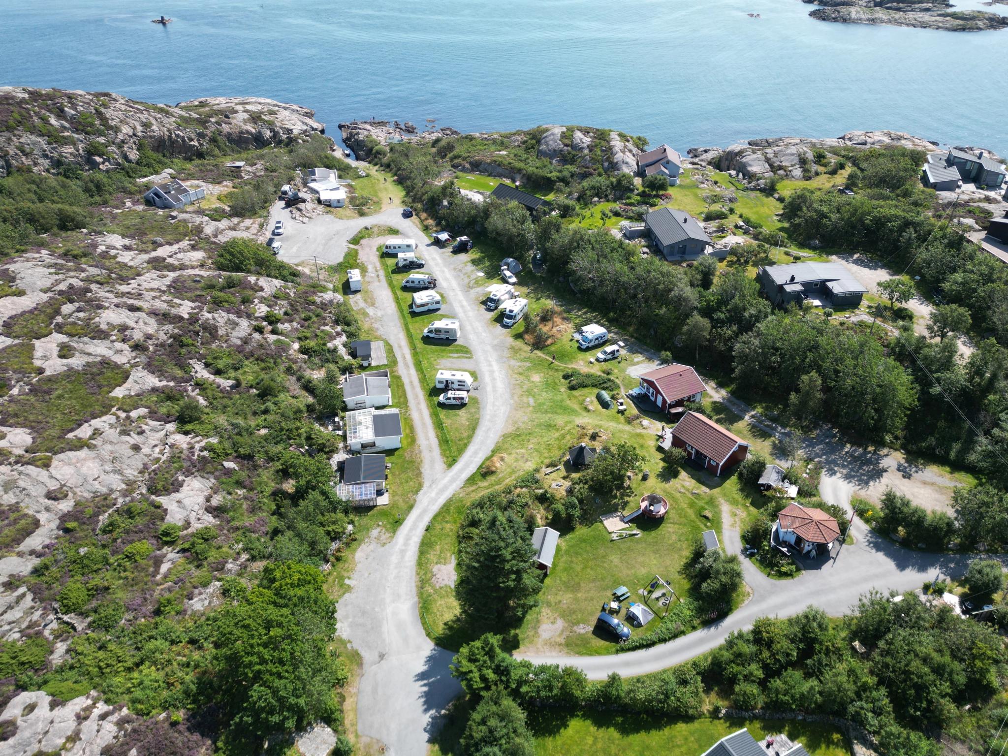 Oversiktsbilde av campingplassen