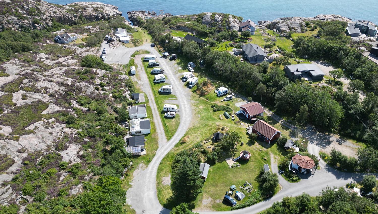 Oversiktsbilde av campingplassen