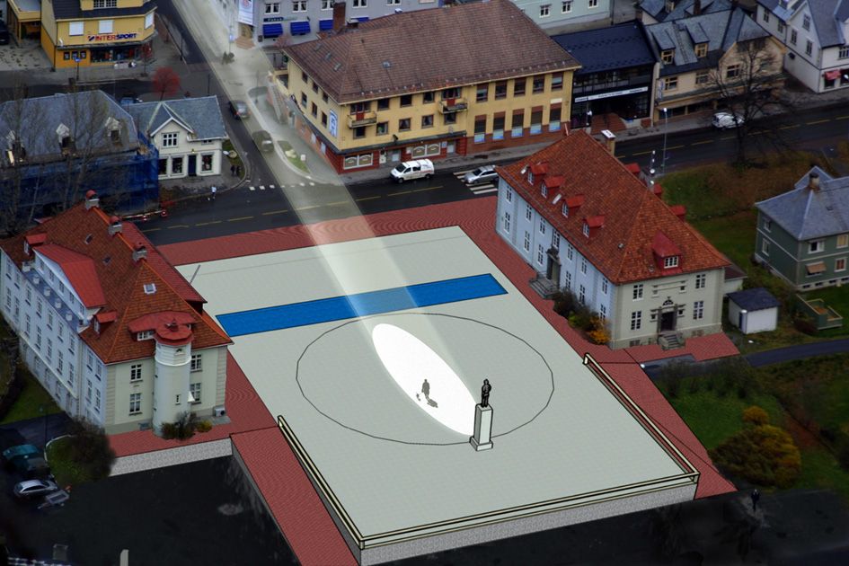 Slik forestiller initiativtakerne seg at solspeilet skal virke. I fremtiden blir det kanskje en realitet?