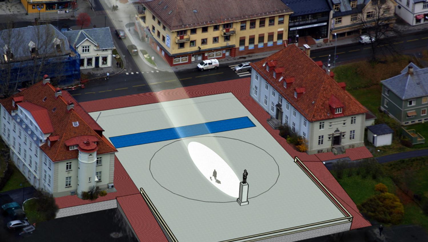Slik forestiller initiativtakerne seg at solspeilet skal virke. I fremtiden blir det kanskje en realitet?
