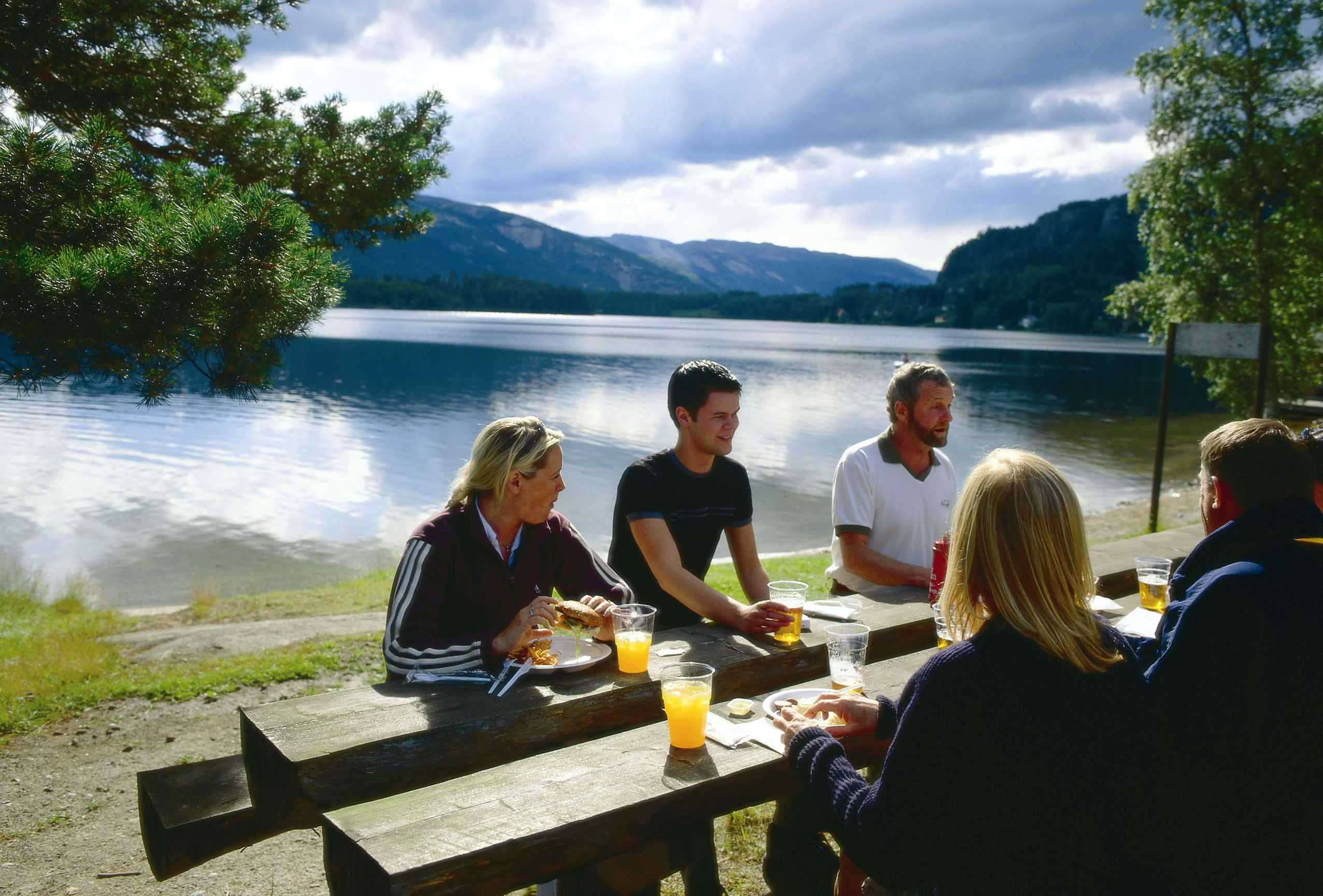 piknik ved Straand Sommerland
