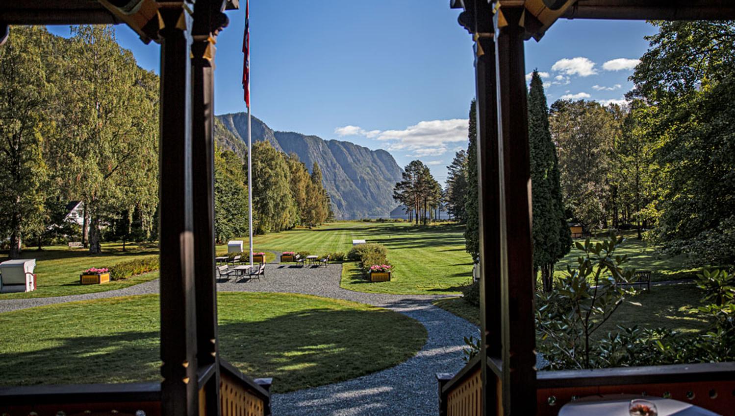 garden views from Dalen Hotel