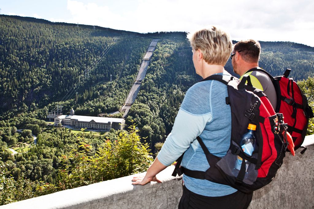 Utsikt mot Vemork fra Sabotørstien