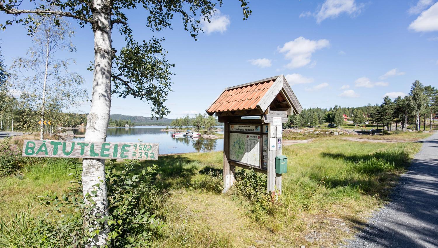 Vegårtun båtutleie skilt