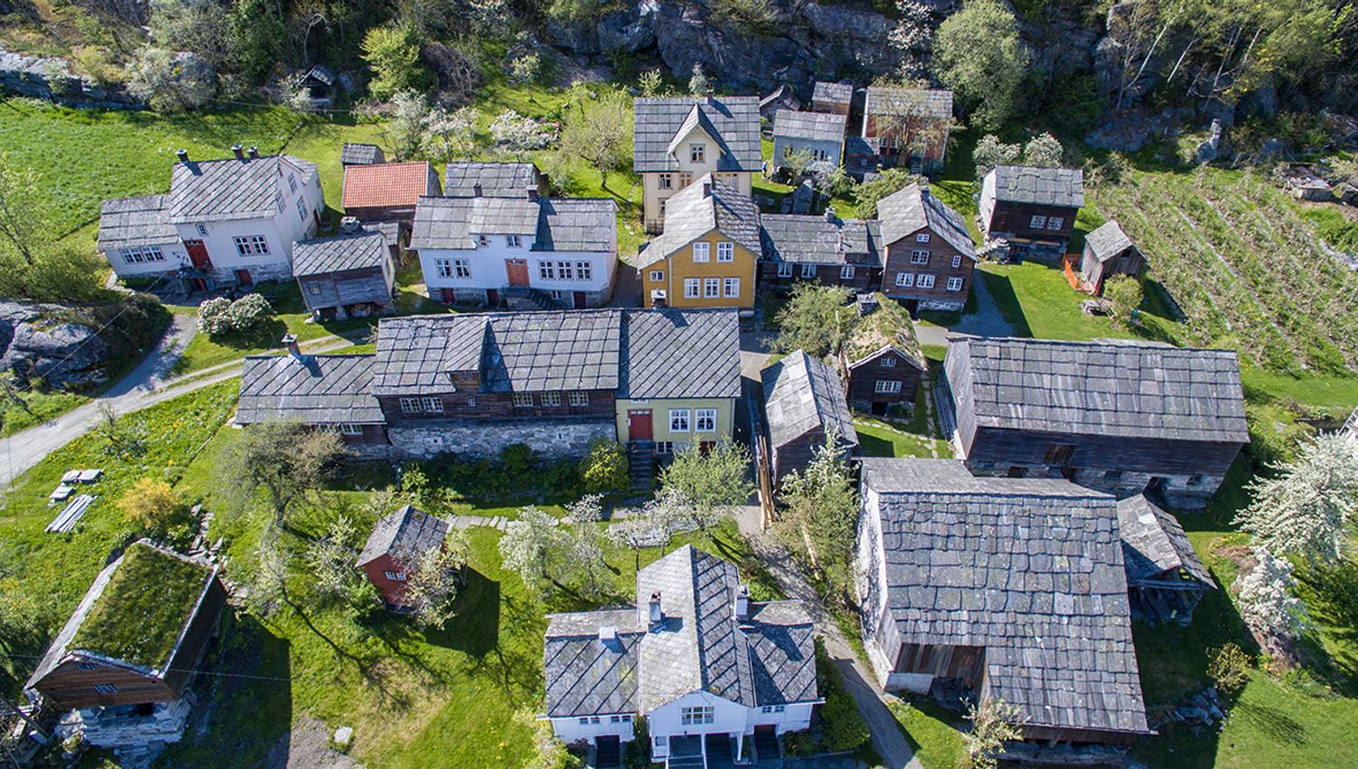 Agatunet sett ovanfrå