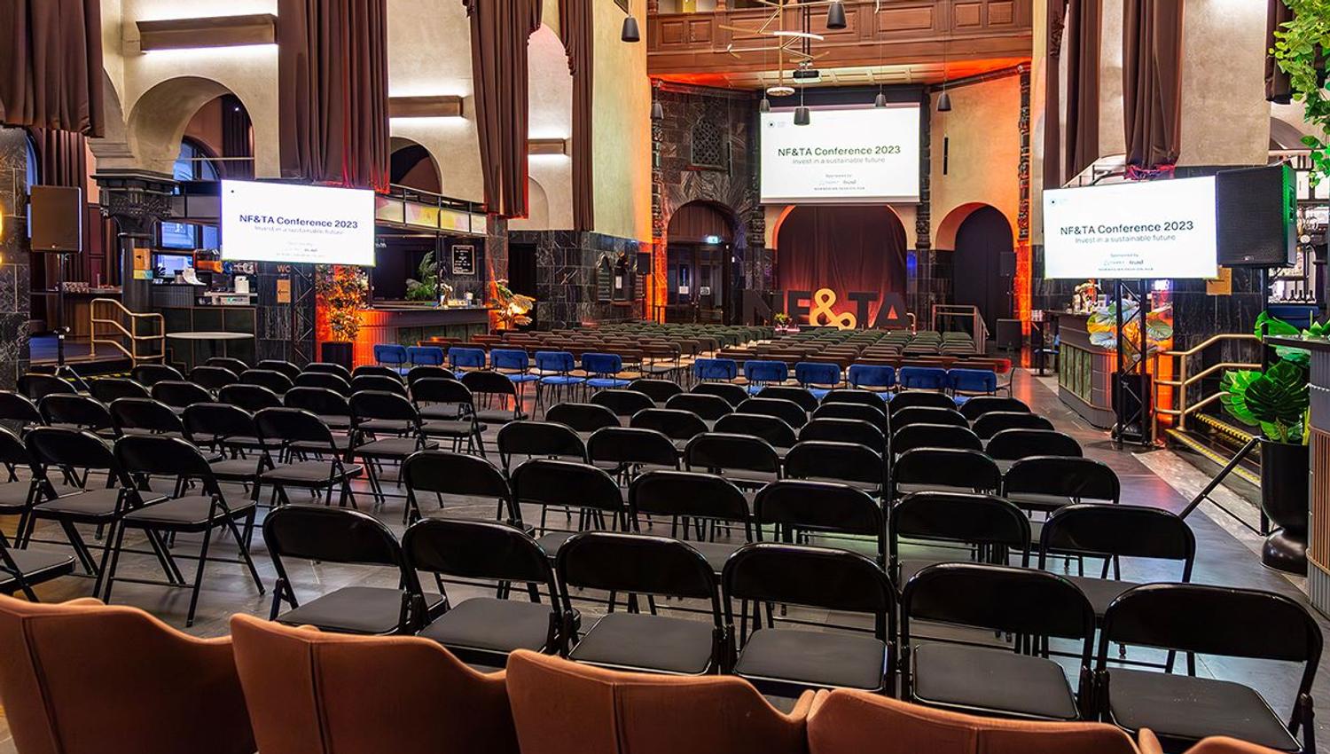 Conference with screens