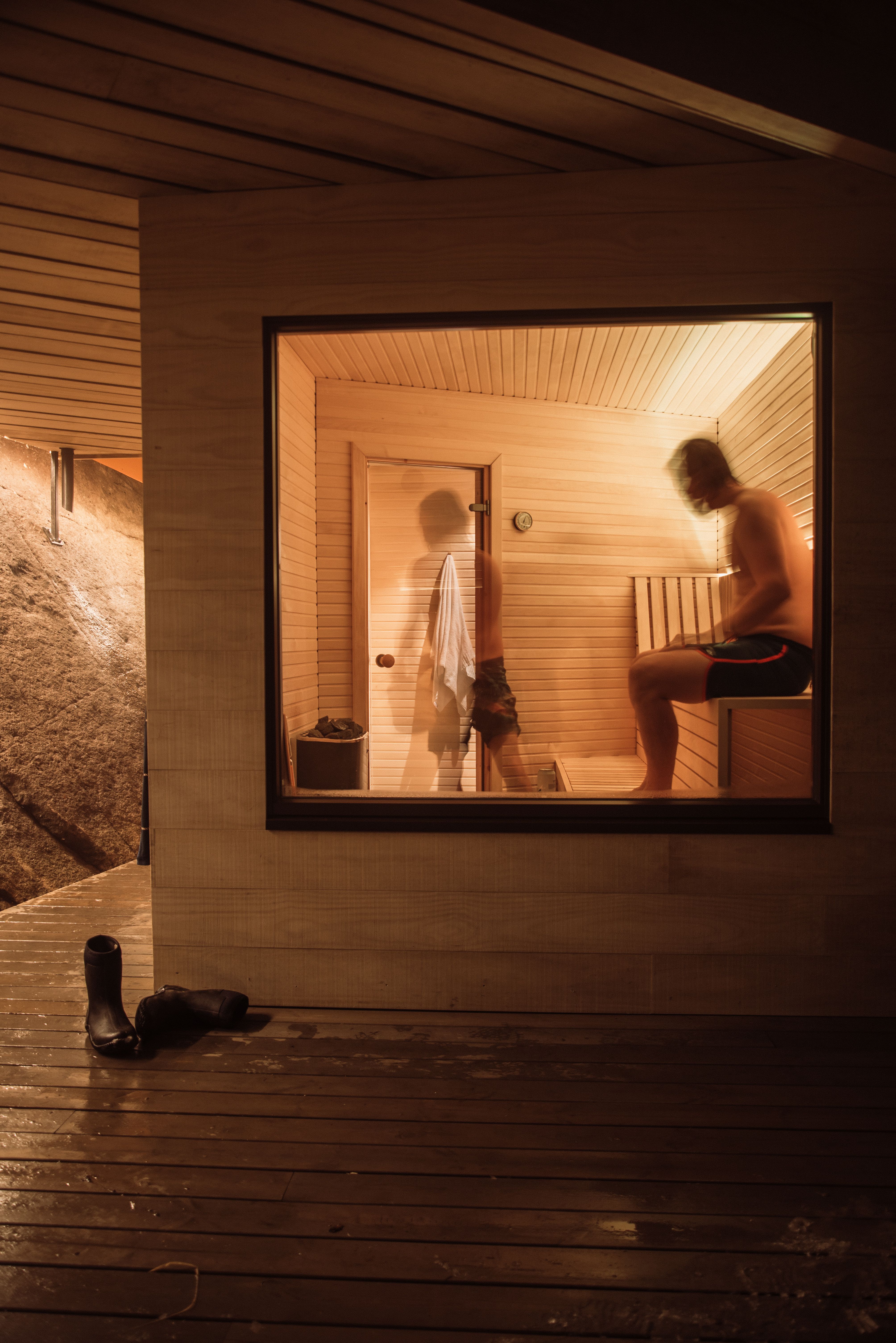 I sauna i ett med naturen