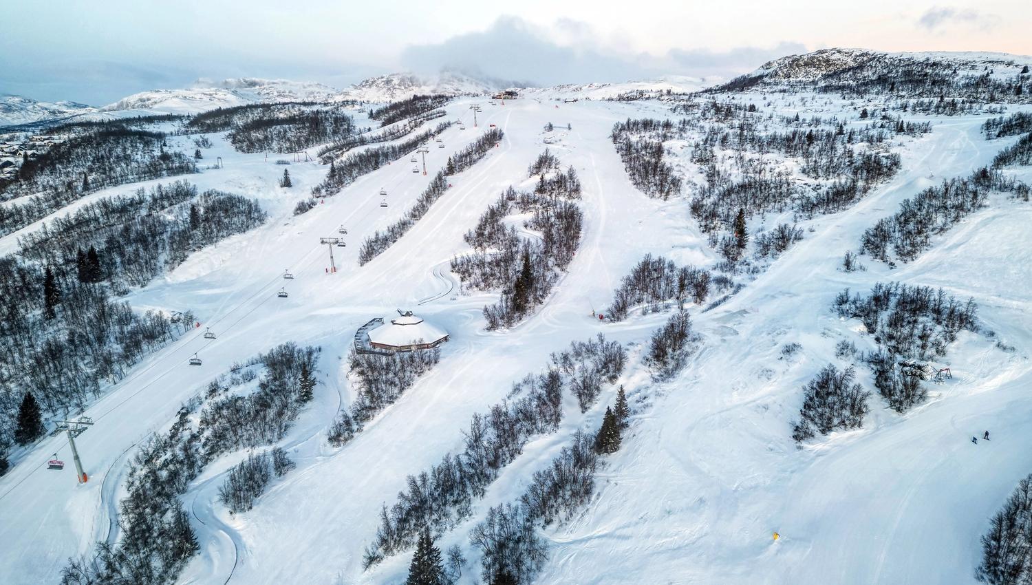 Dronebilde Beitostølen Skisenter