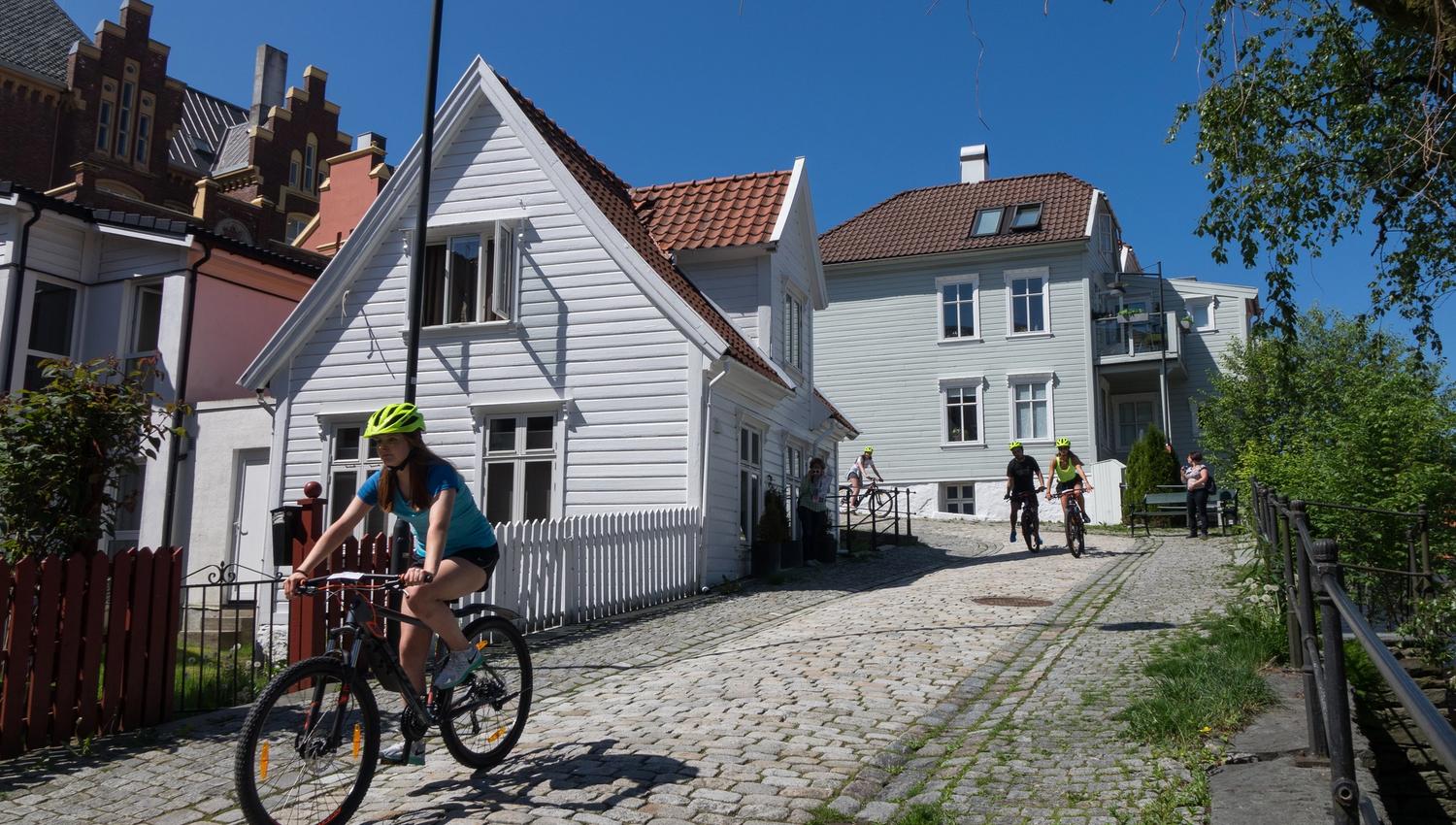 Se Bergen fra sykkelsetet