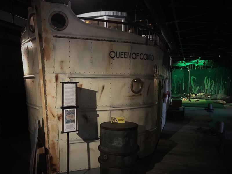 Detaljer fra barneutstillingen. "Queen of Congo" på Norsk Maritimt Museum