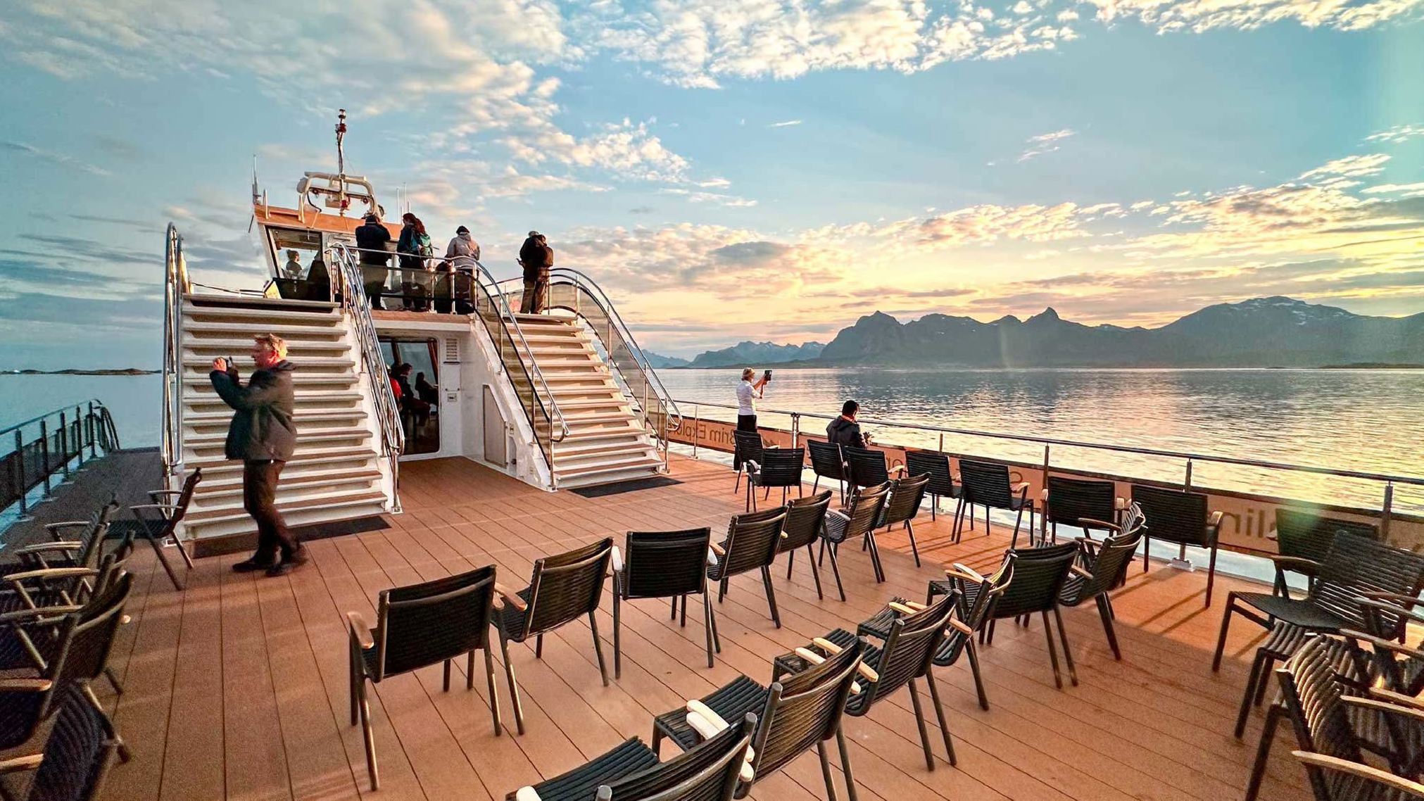 Guests on the deck enjoying the view