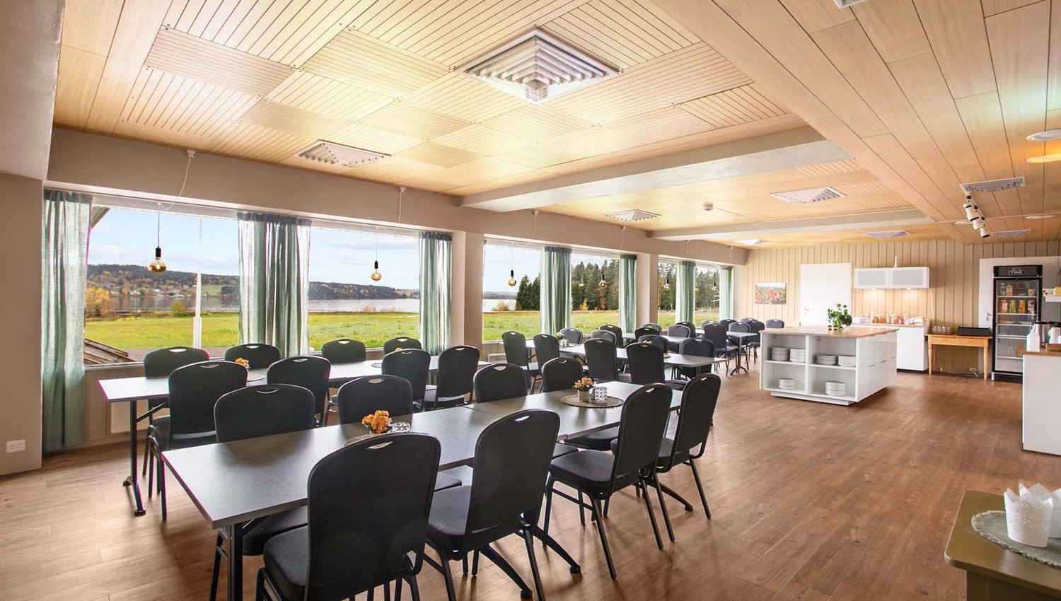 Frokost og restaurant område på Snåsa Hotell