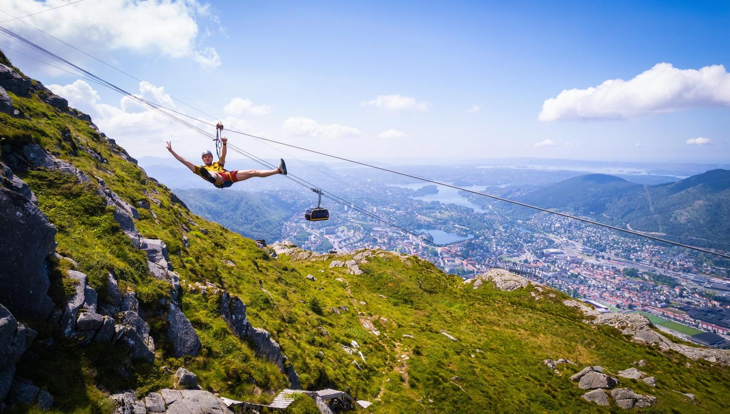 Zipline på Ulriken