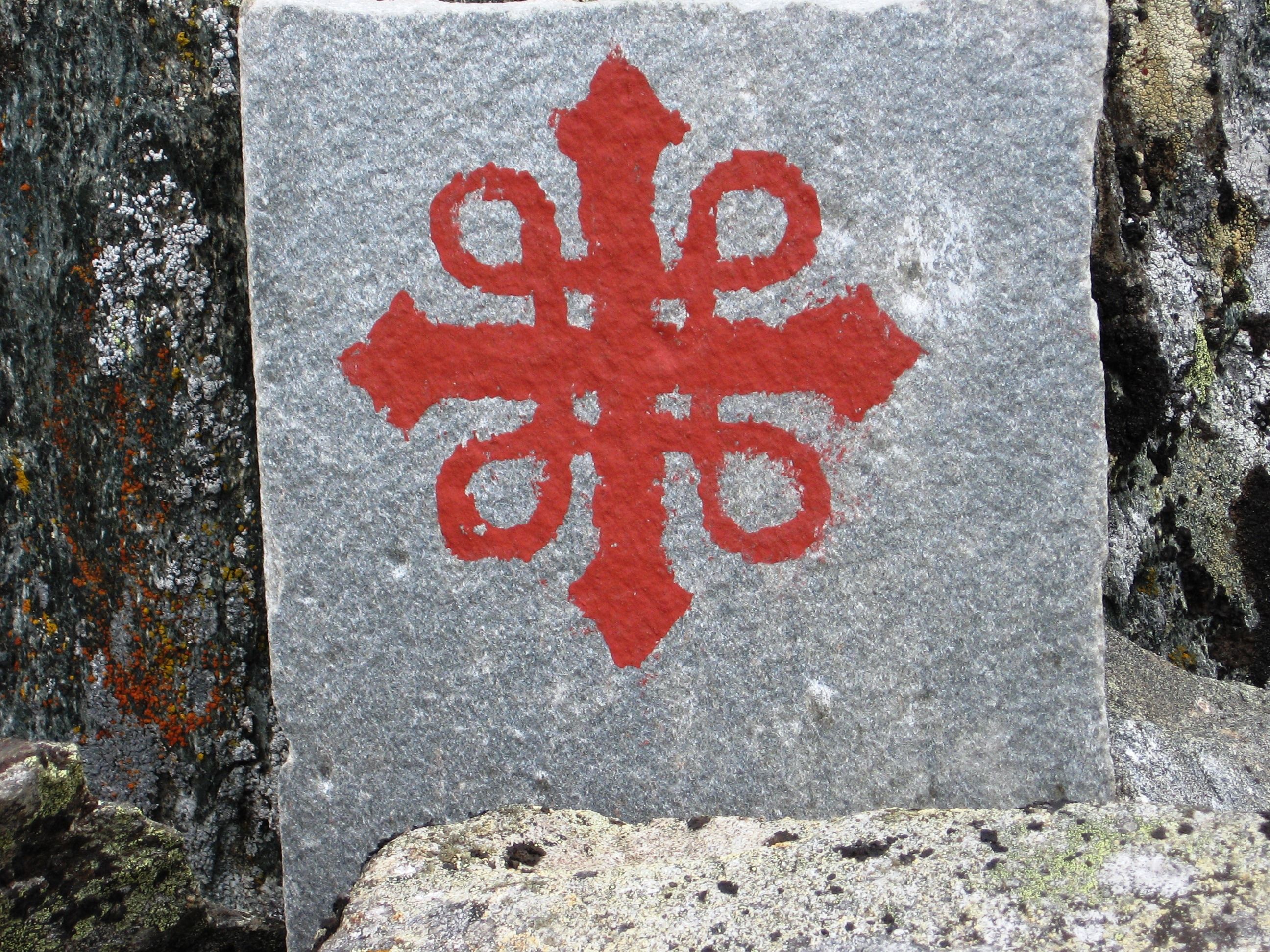 Symbol of the Pilgrim trail