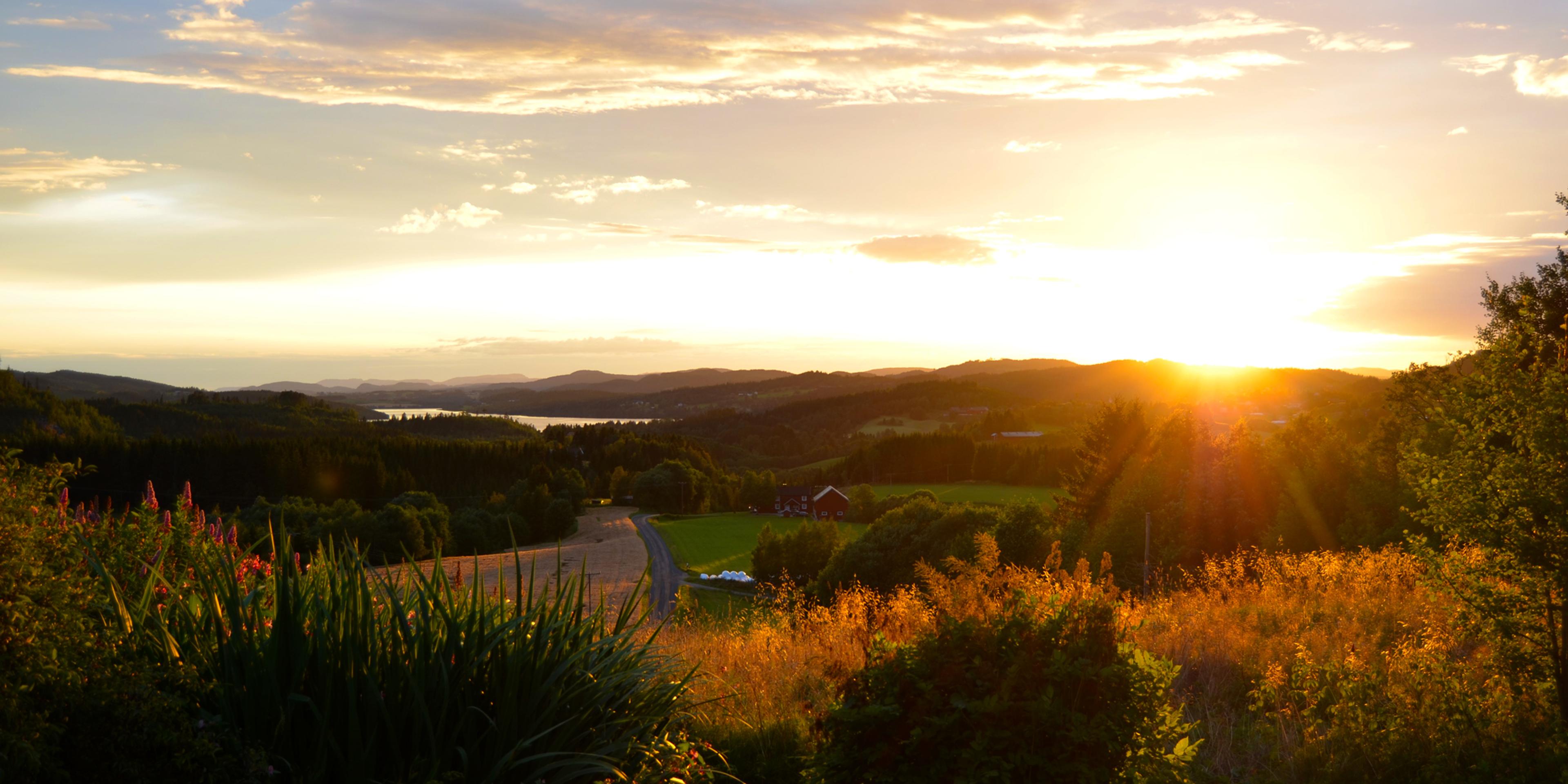 Troset in Levanger Municipality: sunset
