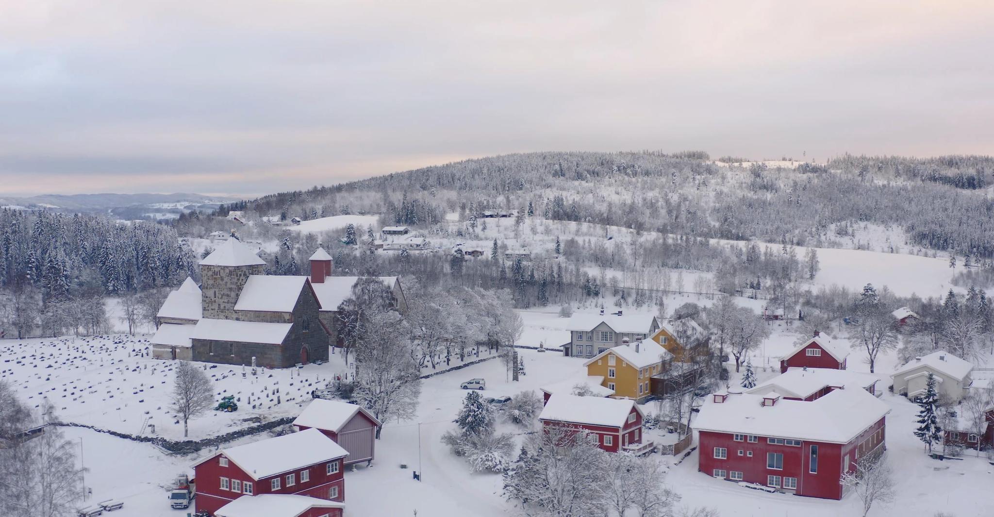 Granavolden Gjæstgiveri dronebilde vinter