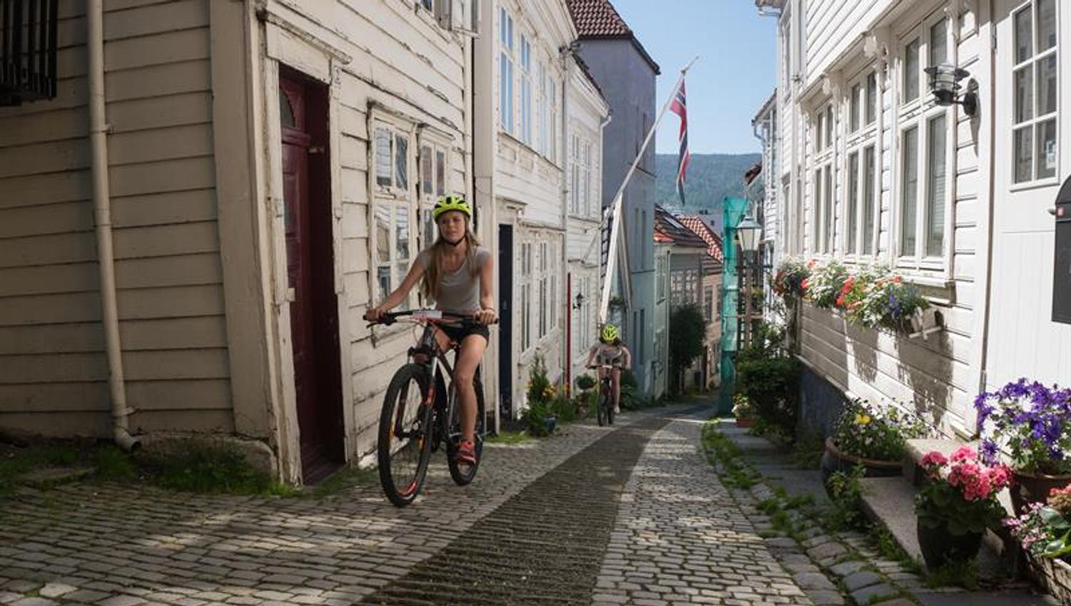 Se Bergen fra sykkelsetet