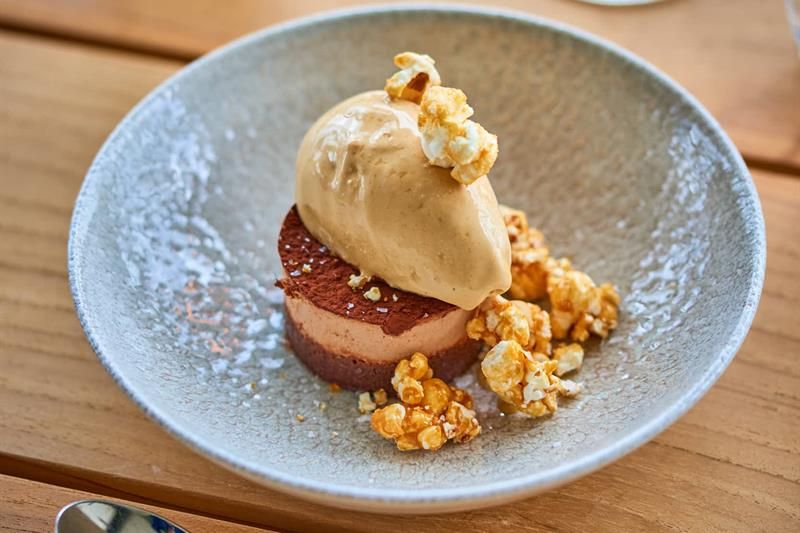 Detalj av dessert