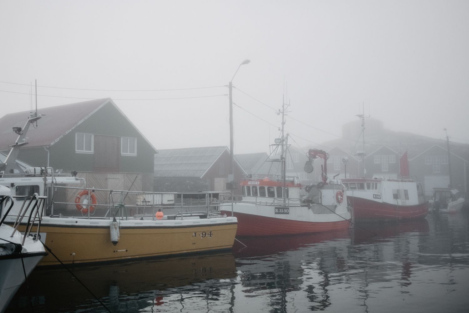 Ølberg harbour with fishing boats