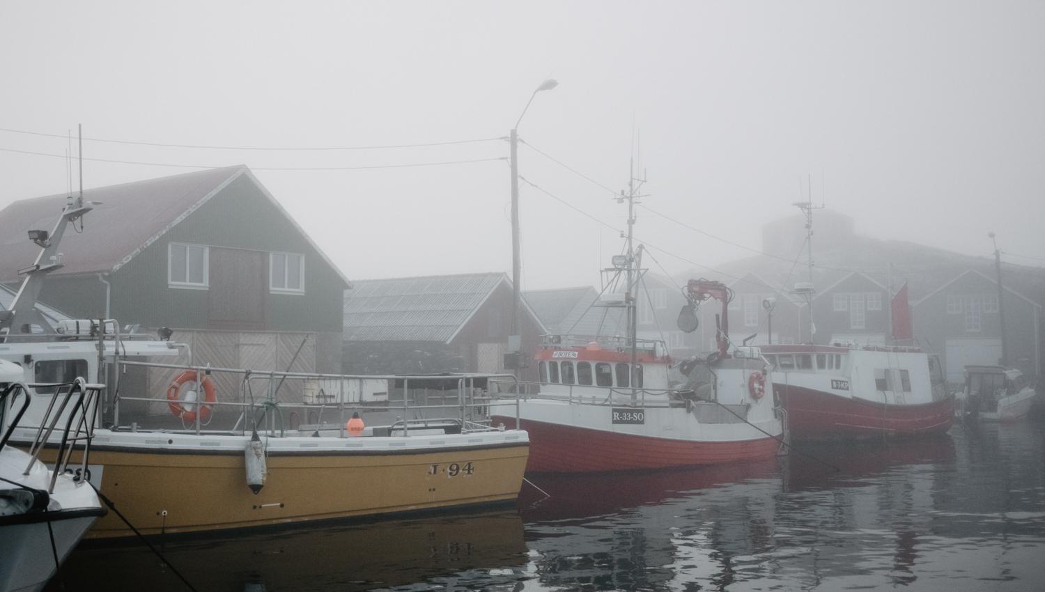 Ølberg harbour with fishing boats